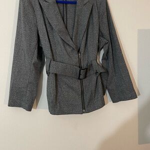 Lane Bryant Gray Textured Blazer